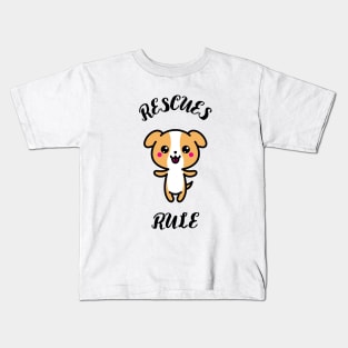Kawaii Dog: Rescues Rule Kids T-Shirt